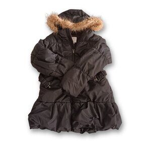 The Children's Place Jacket Youth Girls Black Winter Puffer Fleece Lined Size 14